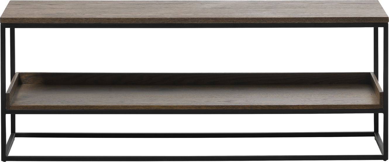 Bænk Nordique Design Rivoli Entrébænk Med Opbevaring Hvid Egetræ Smoked 120ã 35ã 45 Cm