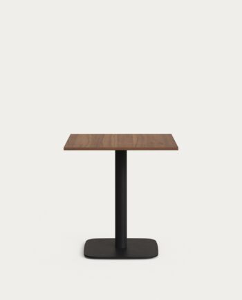 Barbord Højbord Kave Home Tiaret ø69     H74 Cm Mørk Natur Stål Spånplade Moderne Nordisk
