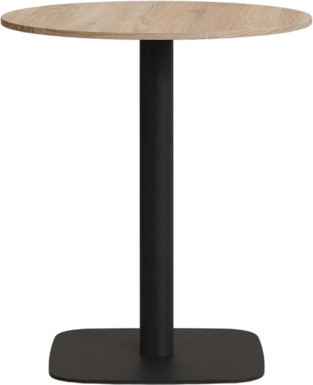 Barbord Kave Home Tiaret Rund ø60   H98 Cm Lys Natur Stål Spånplade