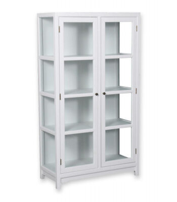 Barsø Vitrineskab 160x90x40 Cm Hvid