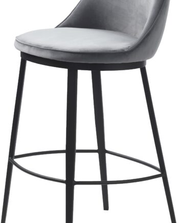 Barstol Gain Fra Nordique Design   Sort Fløjl   H89   B48 Cm