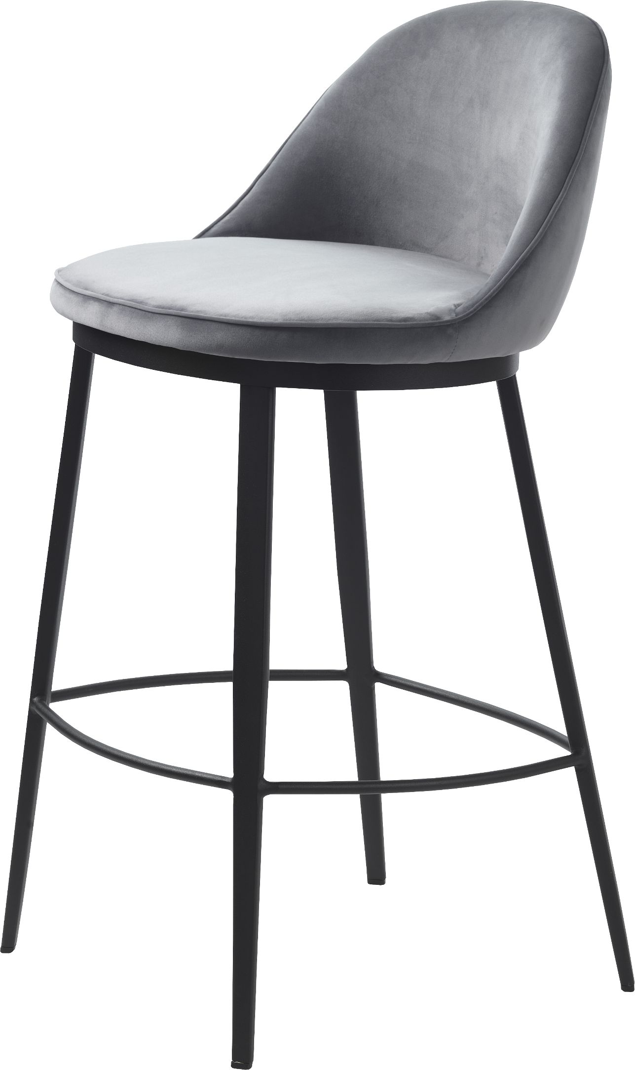 Barstol Gain Fra Nordique Design Sort Fløjl H89 B48 Cm
