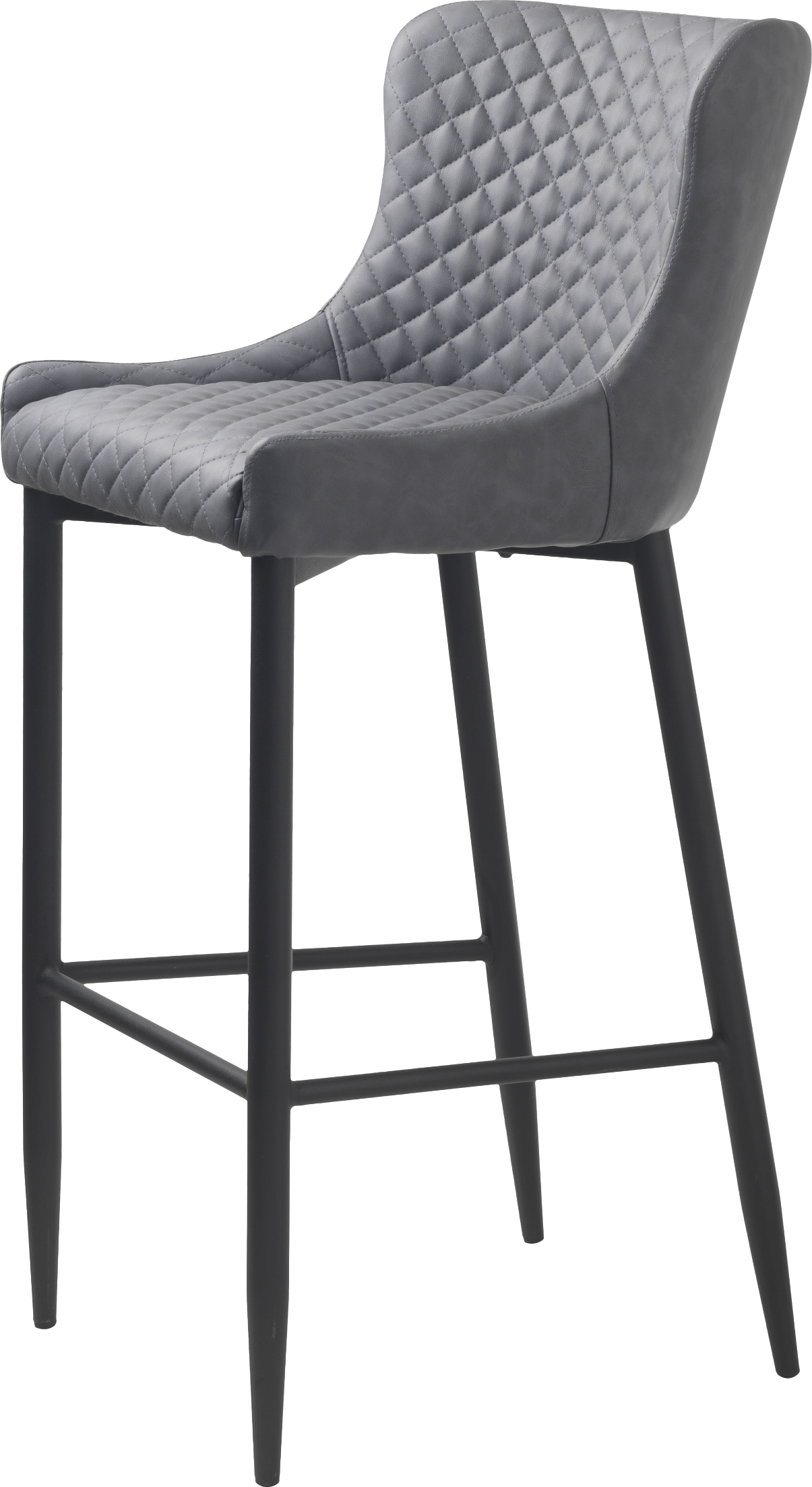 Barstol Nordique Design Ottowa Grå Pu Vintage Kunstlæder Metalben H105xb47