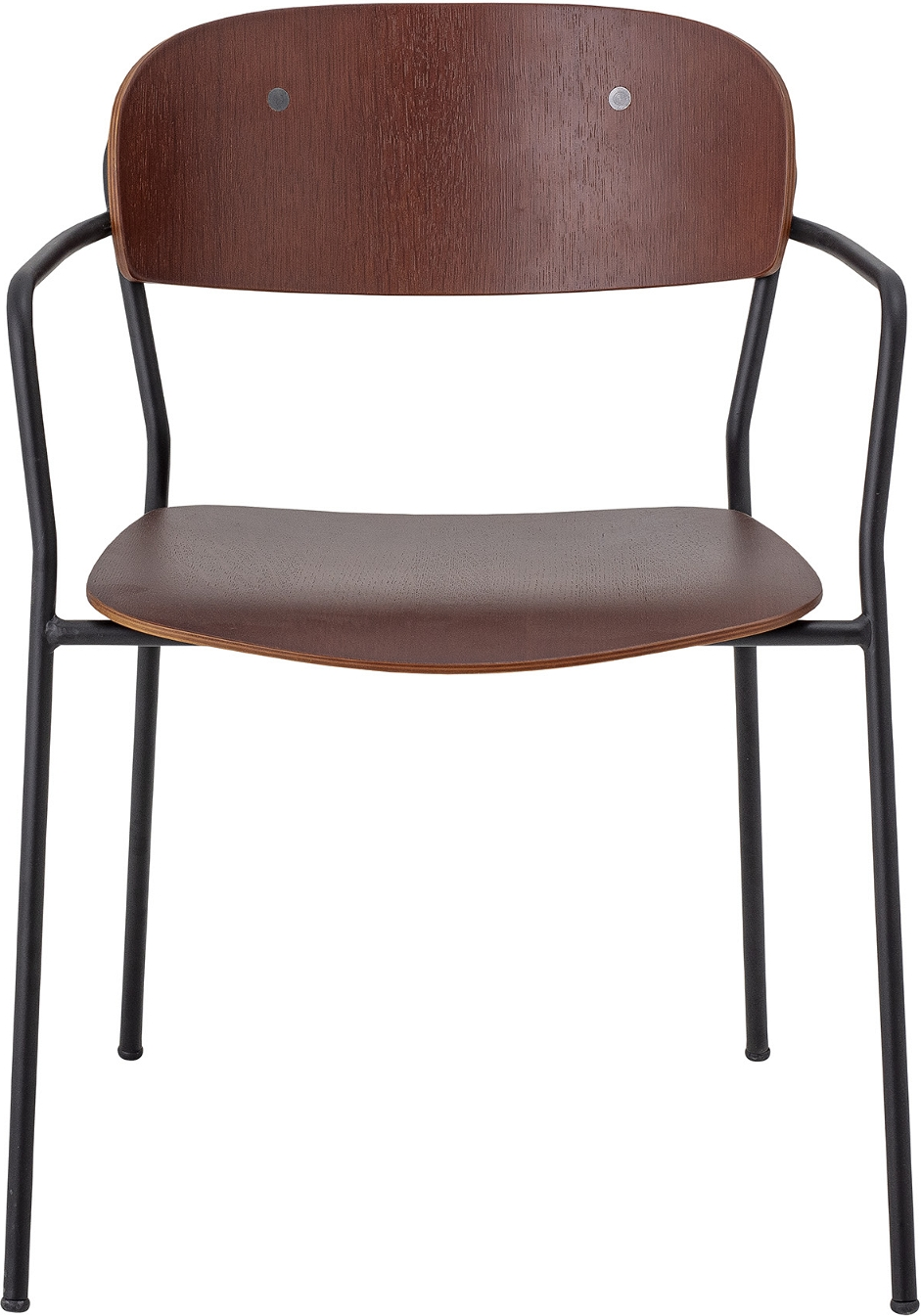 Barstol Piter Fra Creative Collection Brun Krydsfiner H77 Cm Med Sorte Stålben
