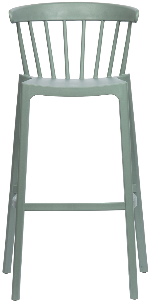 Barstol Woood Bliss   Grøn Polypropylen Stabelbar Og Vejrbestandig Til Inde- Og Udendørs Brug H103   B51   D54 Cm