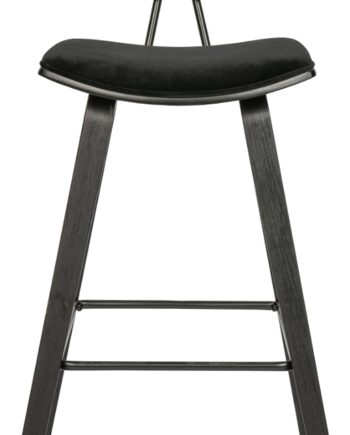 Barstol Woood Exclusive Senn Sort Fløjl   Krydsfiner H91xb42xl48 Cm