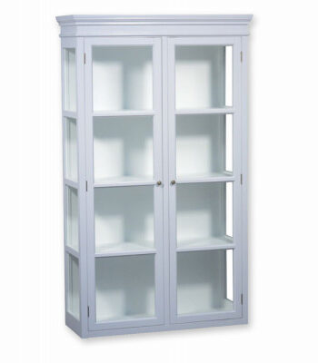 Birkholm Væghængt Vitrineskab 170x100x38 Cm Lysgrå Hvid