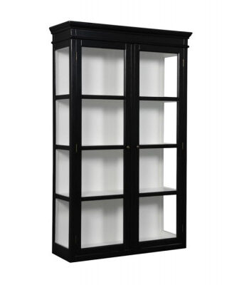 Birkholm Væghængt Vitrineskab 170x100x38 Cm Sort Hvid