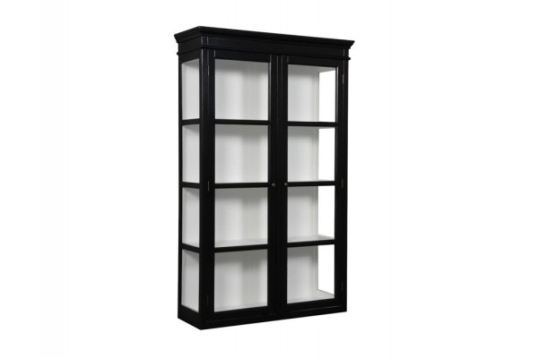 Birkholm Væghængt Vitrineskab 170x100x38 Cm Sort Hvid