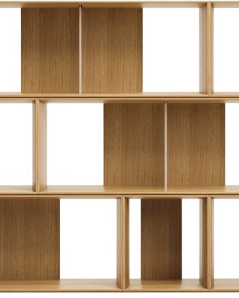Bogreol Kave Home Litto Modulær Reol   Naturtræ H114xb202xd30 Cm Nordisk Design