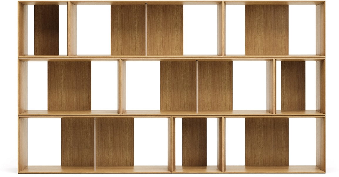 Bogreol Kave Home Litto Modulær Reol   Naturtræ H114xb202xd30 Cm Nordisk Design