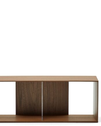 Bogreol Kave Home Litto Valnøddefinér Mørk Natur 101x30x38 Cm
