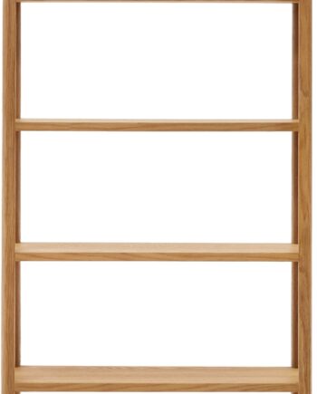 Bogreol Kave Home Maymai 193x90x40 Cm Natur Egetræ   Hylder Anti-tip System