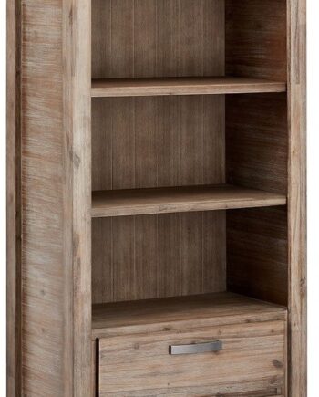 Bogreol Raymond   Hallmark Boston   Robust Akacietræ Med   Hylder     Skuffer  200x80x40 Cm  Brun
