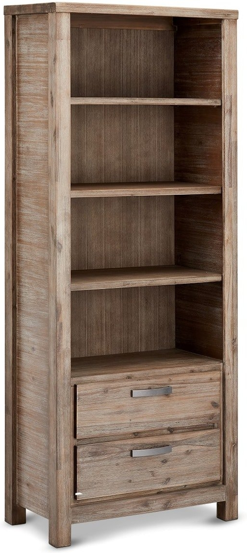 Bogreol Raymond Hallmark Boston Robust Akacietræ Med Hylder Skuffer 200x80x40 Cm Brun