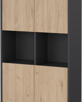 Bogreol Reol Vesterholm Formé   Låger  Jackson-hickory Matgrå Spånplade H204ã B80ã D34 Cm