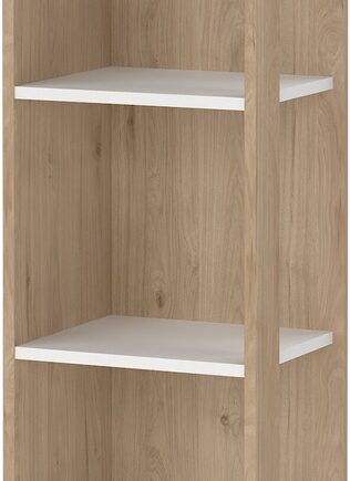 Bogreol Vesterholm Formé   Hylder Hvid Jackson Hickory Spånplade H205ã B41ã D34 Cm