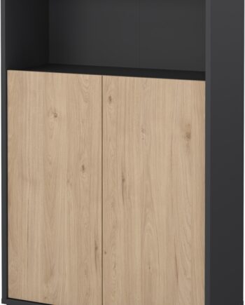 Bogreol Vesterholm Formé    Skabe  Jackson-hickory Matgrå  Spånplade  H124ã B80ã D34 Cm