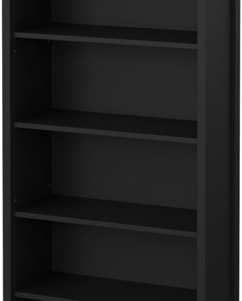 Bogreol Vesterholm Lunor  Mat Sort Vægmonteret Reol    Hylder   Justerbare  H199 B78 D32   Cm  Fsc-cert
