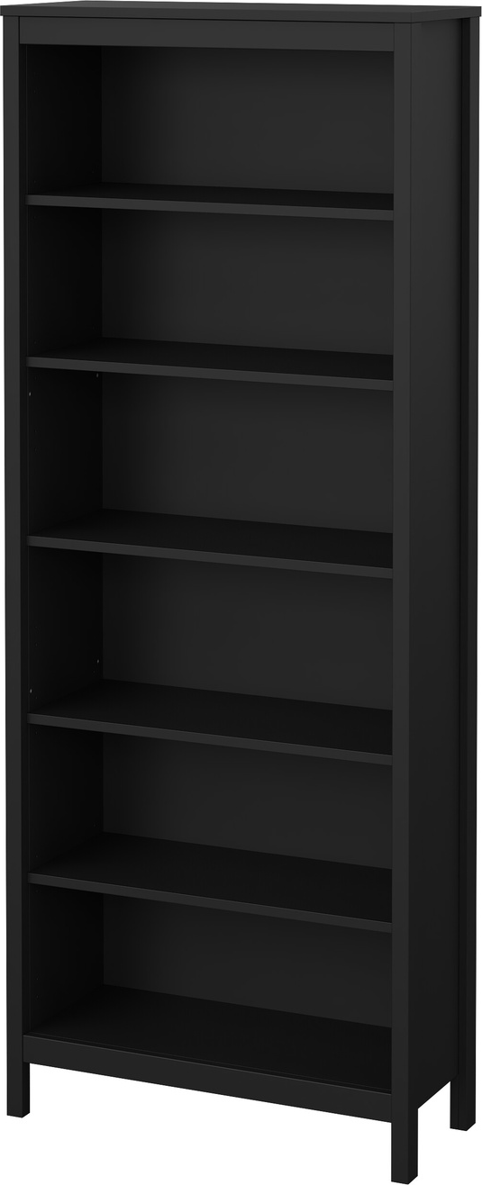 Bogreol Vesterholm Lunor Mat Sort Vægmonteret Reol Hylder Justerbare H199 B78 D32 Cm Fsc-cert