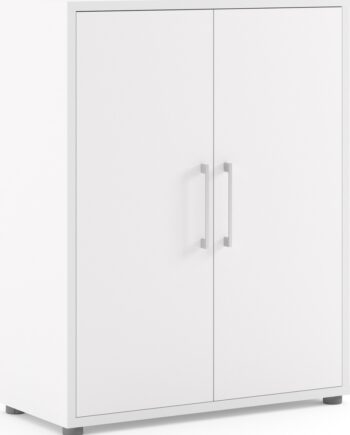 Bogreol Vesterholm Prima H113xb89xd40 Cm  Hvid    Døre  Vægmonteret Opbevaringsreol