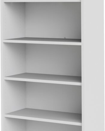 Bogreol Vesterholm Prima  Hvid H186xb89xd40 Cm  Justerbare Hylder  Melaminoverflade  Anti-væltning