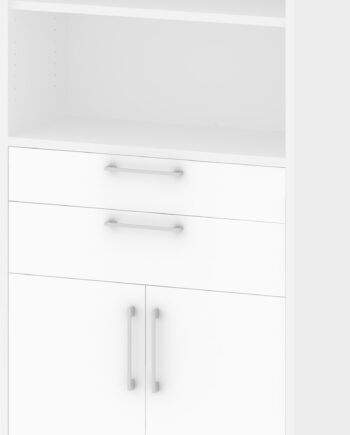 Bogreol Vesterholm Prima   Hvid Reol  Vægmonteret    Skuffer Og Skab  H186ã B89ã D40 Cm
