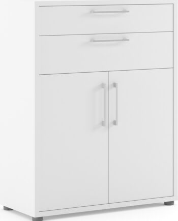 Bogreol Vesterholm Prima  Hvid Vægmonteret Reol H113ã B89ã D40  Spånplade Melamin  Metalhåndtag
