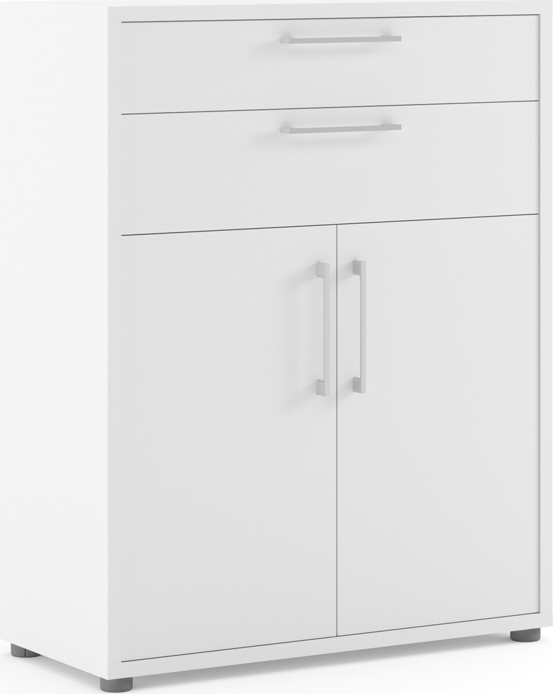 Bogreol Vesterholm Prima Hvid Vægmonteret Reol H113ã B89ã D40 Spånplade Melamin Metalhåndtag