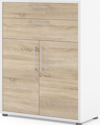 Bogreol Vesterholm Prima  Natur Hvid Spånplade  Vægmonteret H113ã B89ã D40 Cm