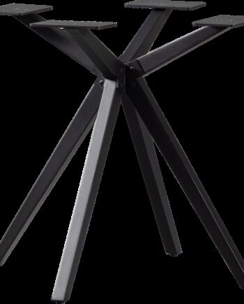 Bordben Til Plankebord Woood Tablo Krydsformet Metal  Sort Pulverlakeret  H72 Cm  Passer ø120 120 160x80 90