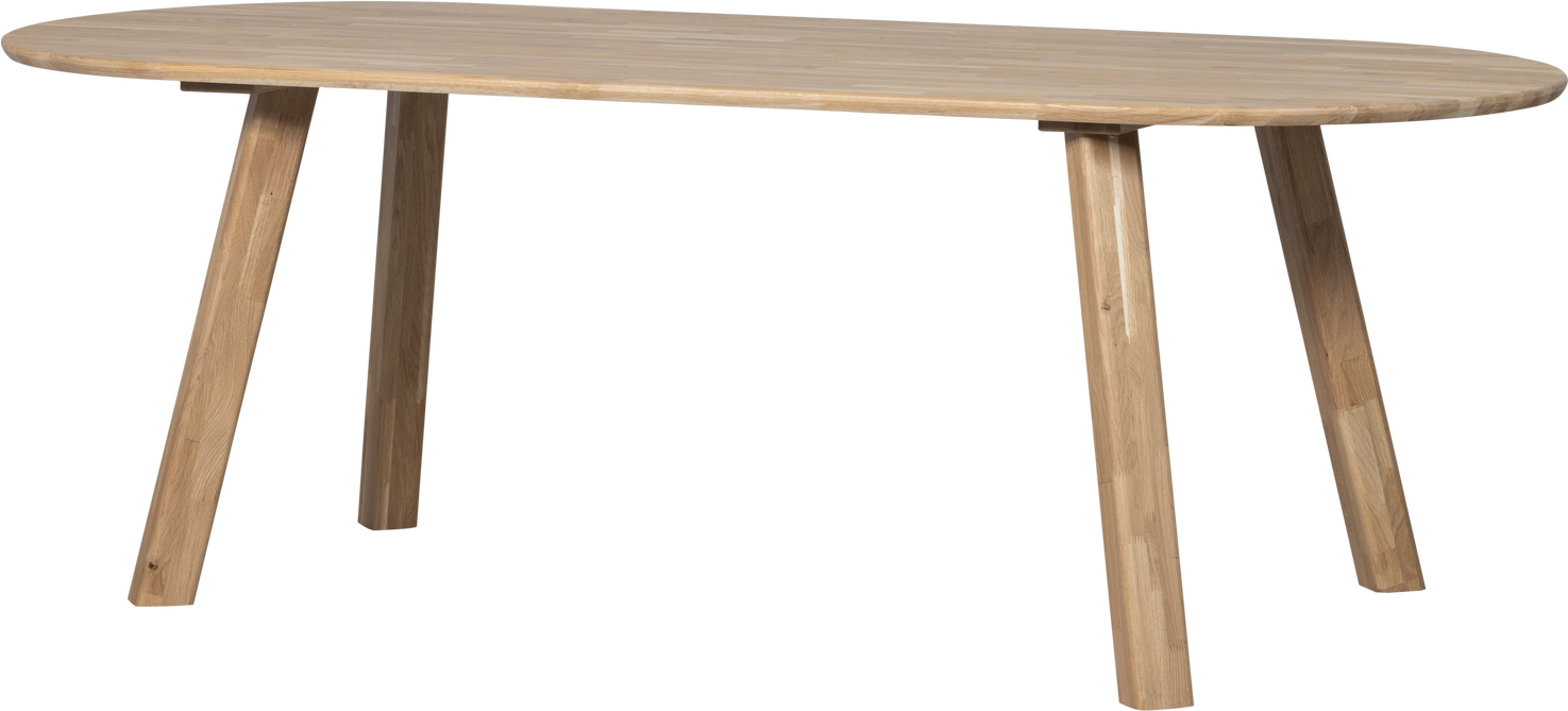 Bordben Til Plankebord Woood Tablo Massivt Egetræ H73 Cm Sæt Klar Bejdse Let Børstet Monterbar Positioner Fsc