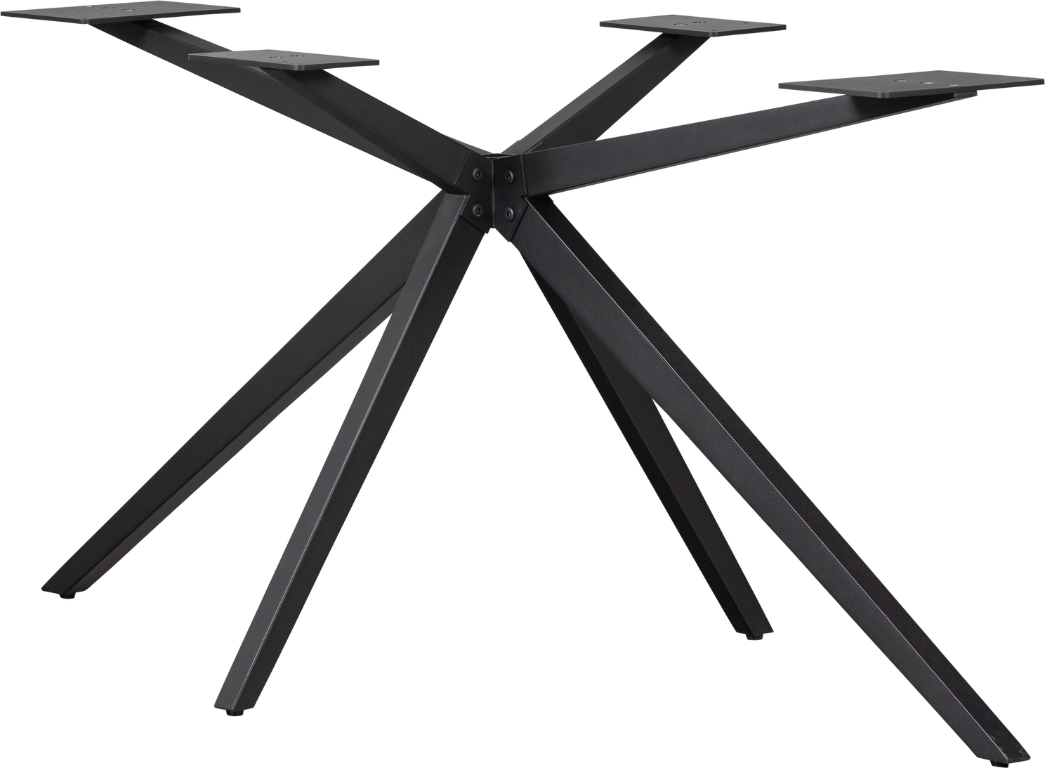Bordben Til Spisebord Woood Tablo Sort Pulverlakeret Metal Krydsstel H72 Cm Til Plankeborde 180 240 99 Cm