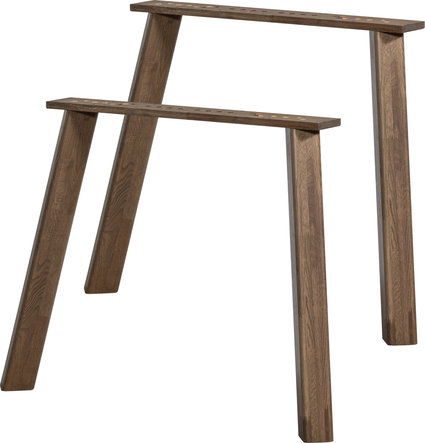 Bordben Woood Tablo Eg Sæt Til Plankebord Lys Brun Bejdse Let Børstet H73 Cm Fsc-mix