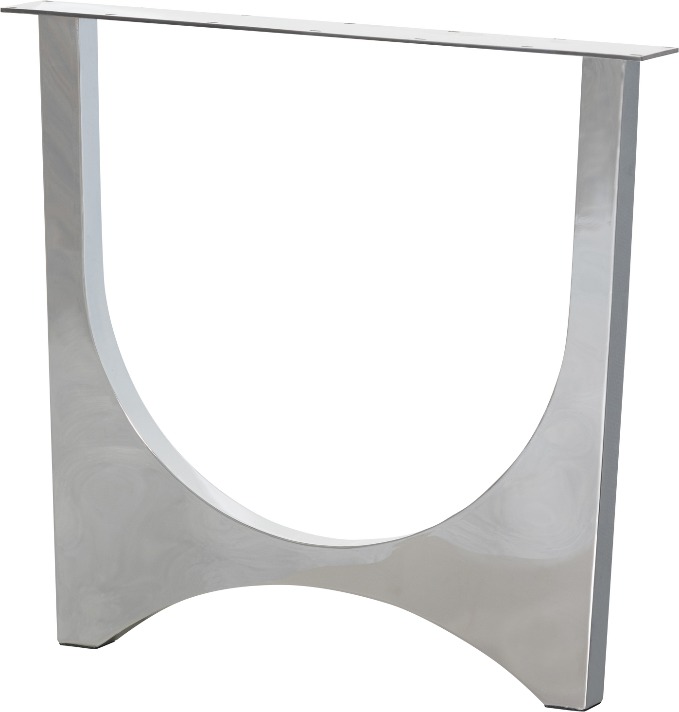 Bordben Woood Tablo Til Plankeborde   Rustfrit Stål Med Spejlblank Kromfinish H72 Cm