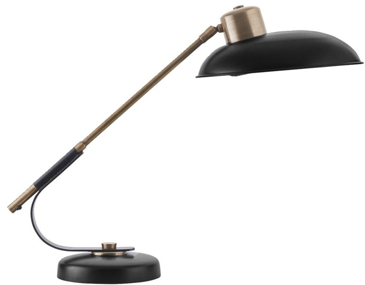 Bordlampe House Doctor Art Deco ø28 H50 Cm Sort Og Messing