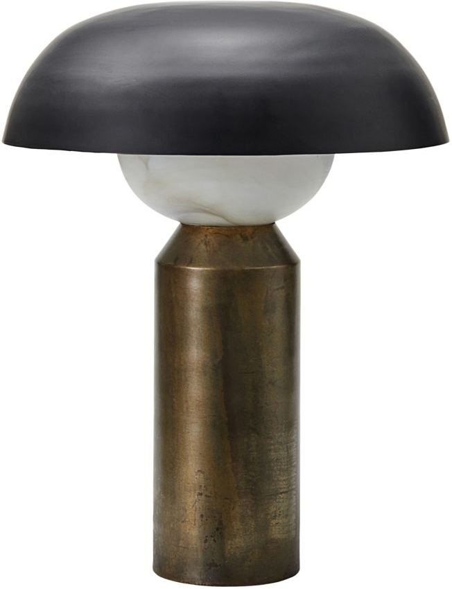Bordlampe House Doctor Big Fellow Antik Messing Glas ø41 H55 Cm