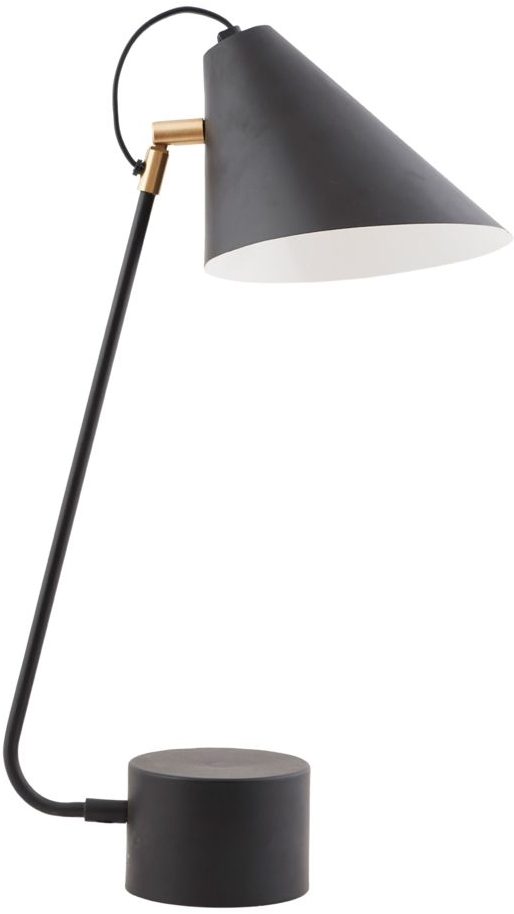 Bordlampe House Doctor Club Sort Vipbar Lampe Jern Messing ø20 Cm H54 Cm Ledning