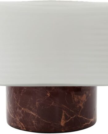 Bordlampe House Doctor Neat ø24 H20   Cm   Brun Marmor Med Rillet Glas