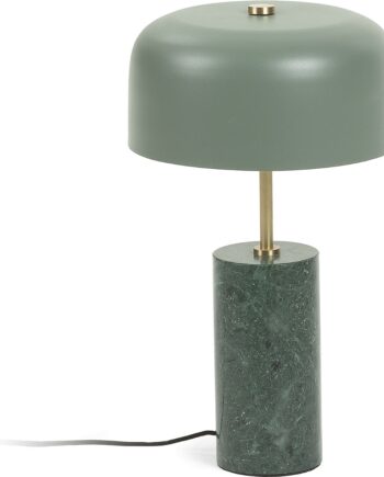 Bordlampe Kave Home Videl Marmor Og Metal Grøn ø26xh44 Cm