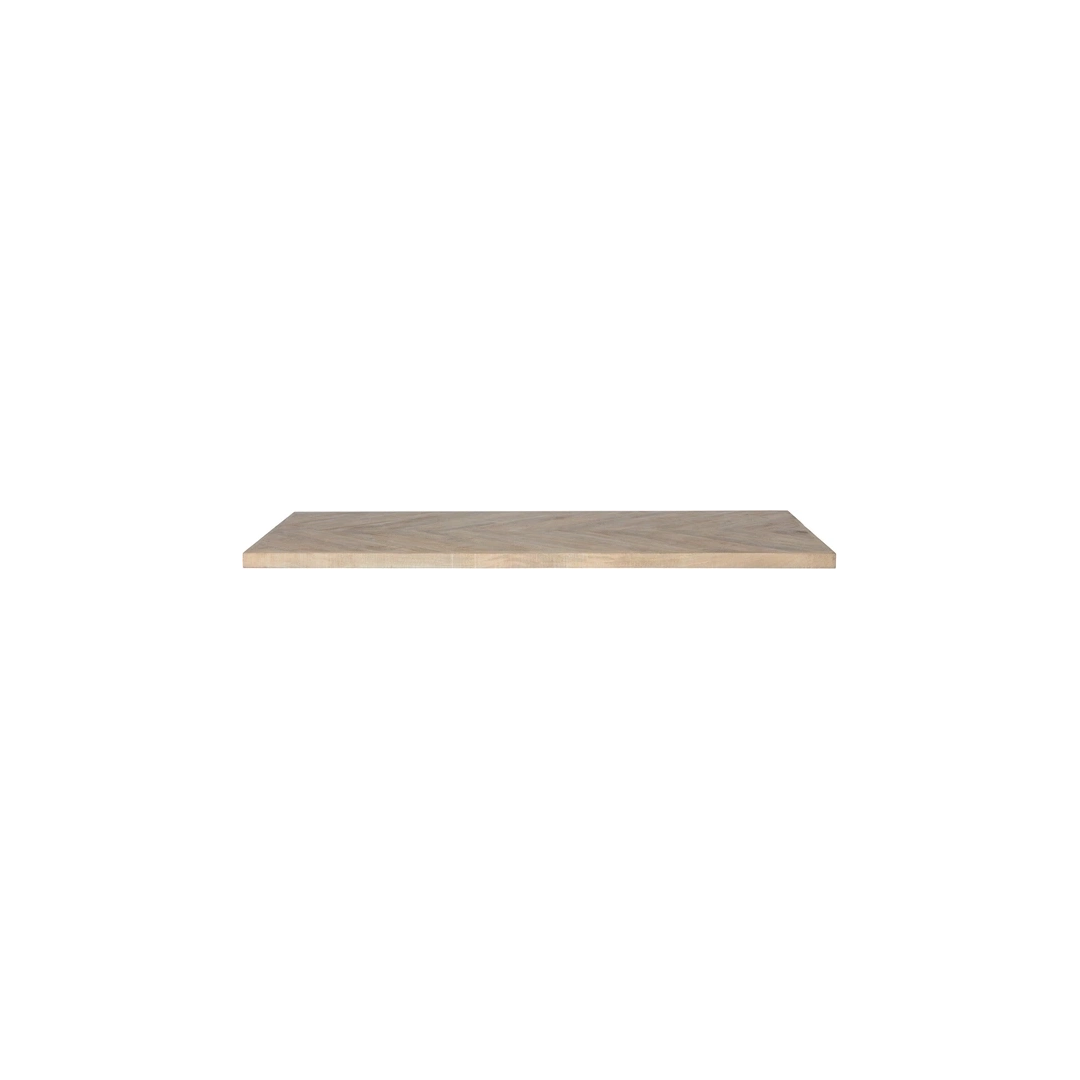 Bordplade Woood Tablo Herringbone Mangotræ Plankebordplade Kalkvask 180x90x5 Cm