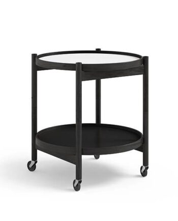 Brdr  Krüger Bølling Bakkebord 50 Cm  Sortlakeret Eg Bakke  : Base   Bakke  : Base  : Erling Christensen Møbler