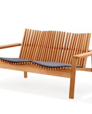 Cane-line Amaze Havebænk Teak Med   Stk  Hynder   Grå  : Erling Christensen Møbler