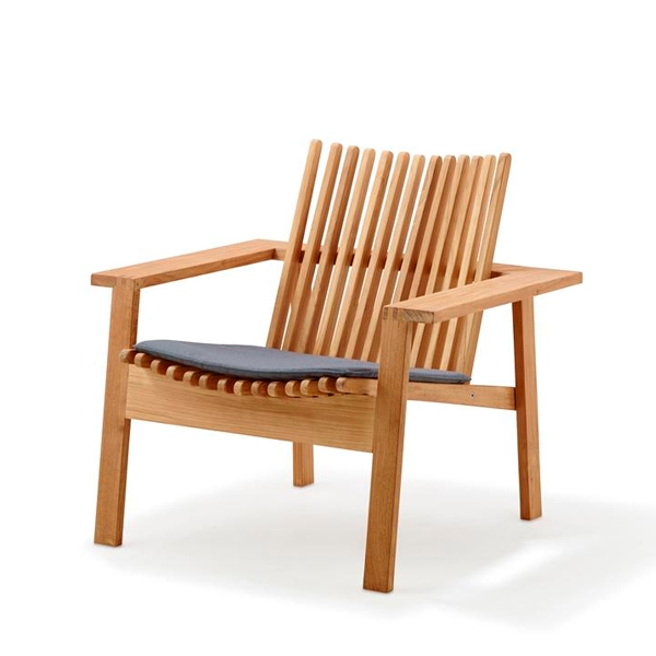Cane-line Amaze Loungestol Teak Med Hynde Grå : Erling Christensen Møbler