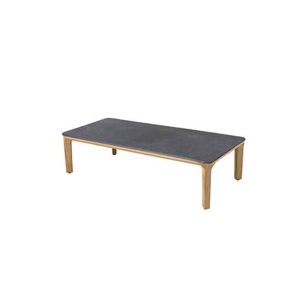 Cane-line Aspect Sofabord 120x60 Cm Teak Stel Bordplade: Fossil Sort Fossil Black  Keramisk  : Erling Christensen Møbler