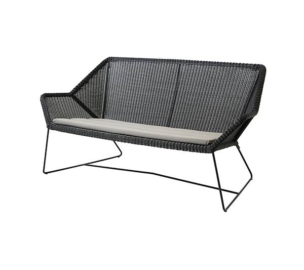 Cane-line Breeze  -personers Havesofa Sort  Hynde Taupe  : Erling Christensen Møbler