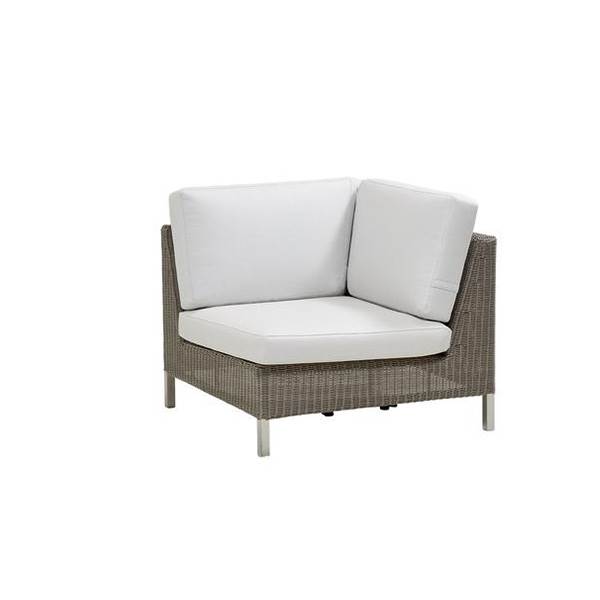 Cane-line Connect Hjørne Modul  Taupe  Hynde   Hvid  : Erling Christensen Møbler
