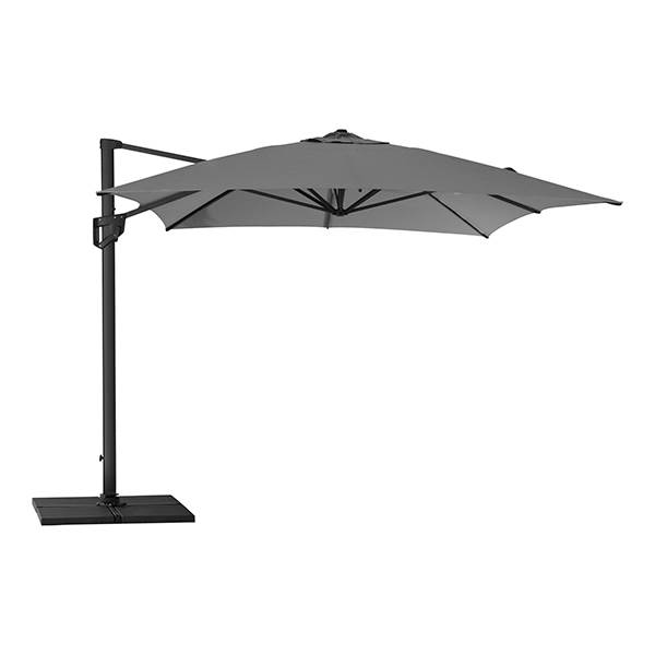 Cane-line Hyde Luxe Parasol Inkl Fod 3x4 Aluminium Antracite Fabric : Erling Christensen Møbler