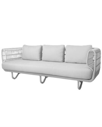 Cane-line Nest   Pers  Sofa Hvid Med Hvide Hynder  : Erling Christensen Møbler