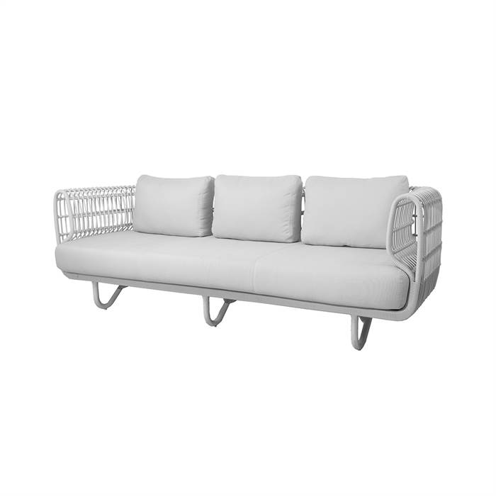 Cane-line Nest   Pers  Sofa Hvid Med Hvide Hynder  : Erling Christensen Møbler